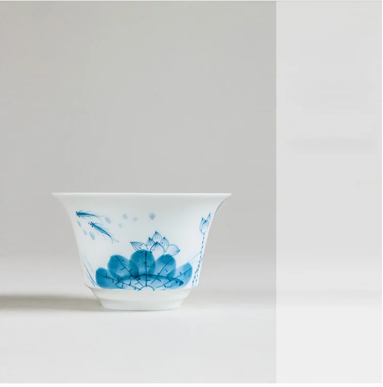 Пиалы для чая набор Gaiwan голубая и белая керамическая чайная посуда сервизы фарфоровые кости Китай Ручная расписанный фарфор Чайный набор кунг-фу чаша