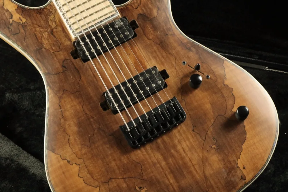Spalted maple top neck через тело 8 струнная электрогитара гарантированное качество
