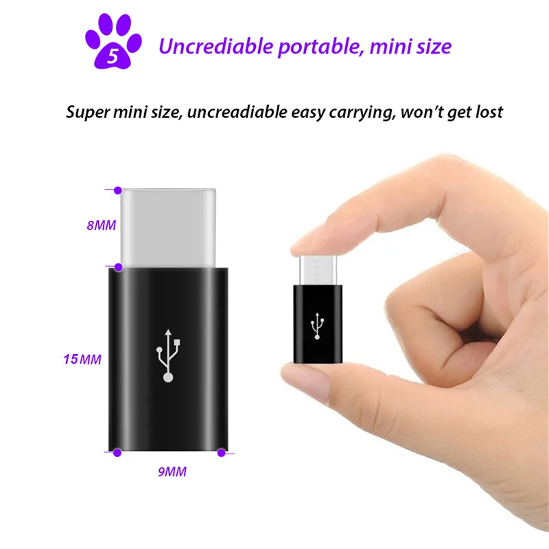 8 мм Расширенный длинный адаптер USB Type C для UMI Plus E Max Z UMIDIGI S2 Crystal Vernee X Vkworld S8 VK7000 micro