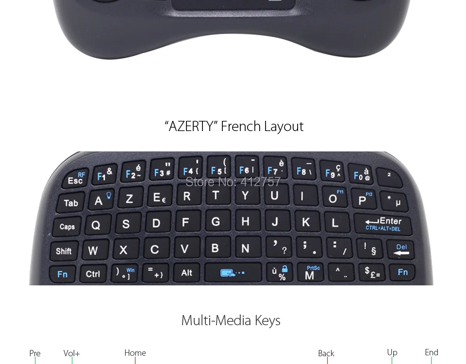 [ ] iPazzPort(21TL) 2,4G мини беспроводная Французская клавиатура+ Воздушная мышь+ тачпад встроенная подсветка высокое качество