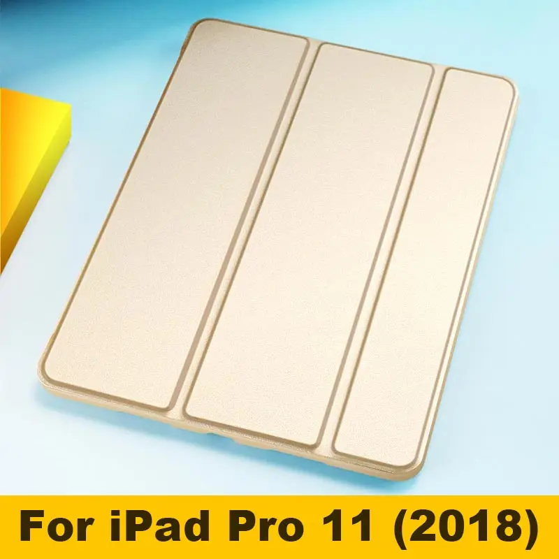 For Pro 11 Gold Чехол для Apple iPad Pro 11, умный кожаный чехол с магнитной подставкой, мягкий силиконовый чехол для iPad Pro 10,5 Pro 9,7 - Цвет: For Pro 11 Gold