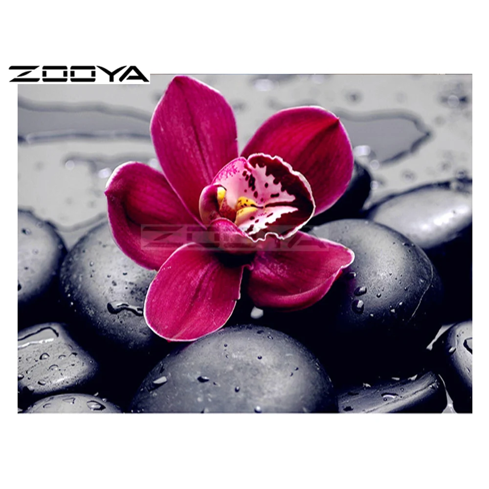 ZOOYA 5D DIY Алмазная картина цветок бисер на камне алмазная вышивка крестом