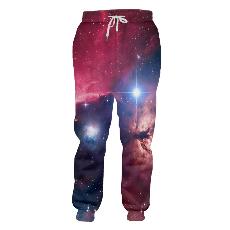 Мужские и женские джоггеры OGKB модные штаны с 3d принтом в виде Красной Галактики