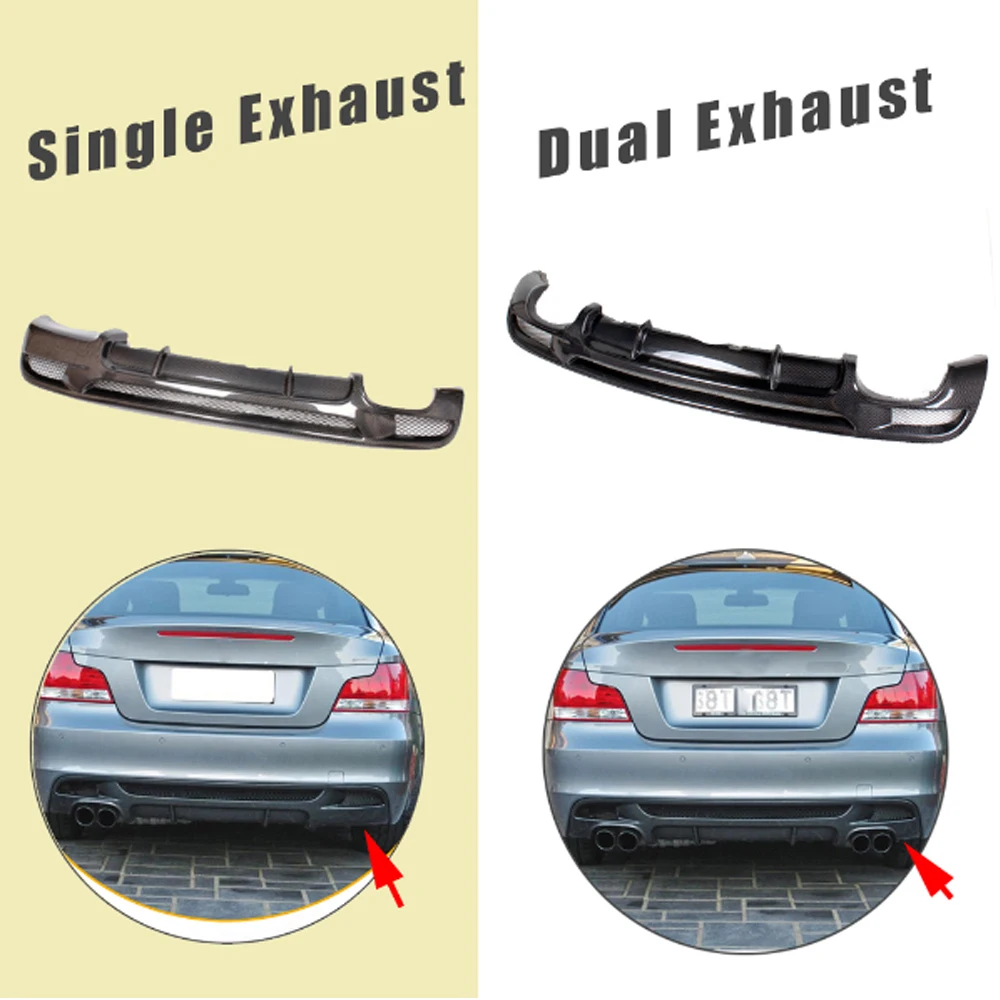 1 серии углеродное волокно заднего бампера спойлер диффузор для BMW E82 м спорт