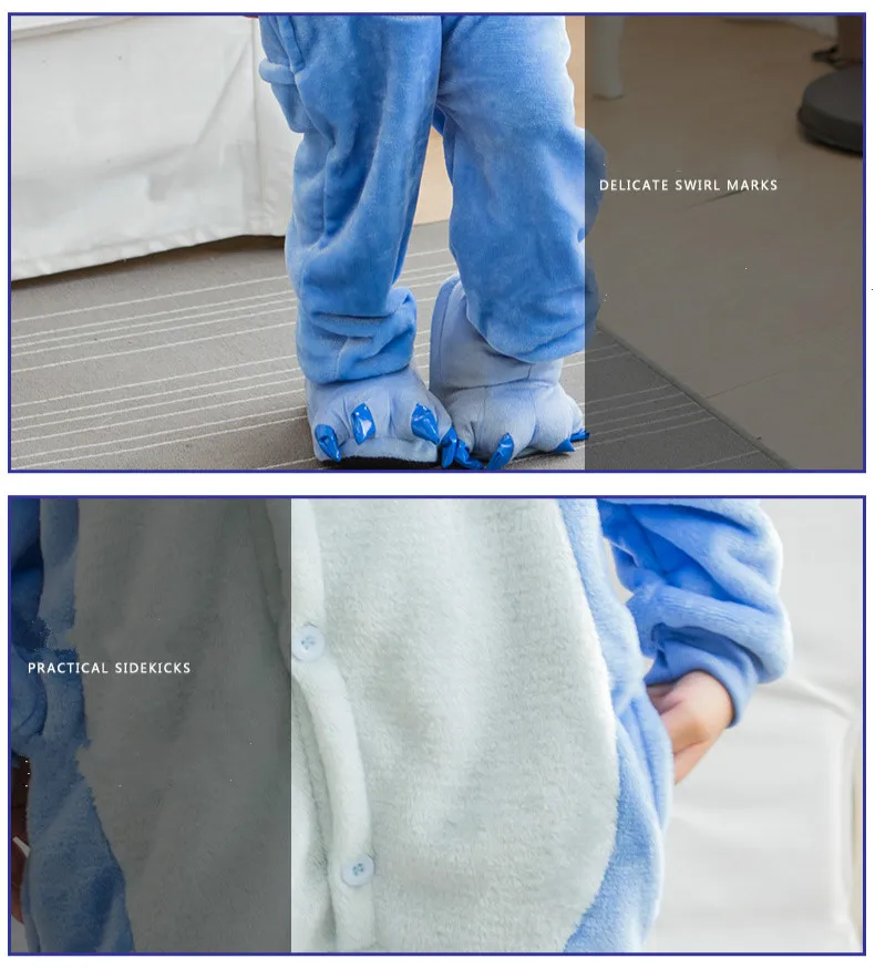 Kigurumi/пижамы с единорогом детские пижамы для мальчиков и девочек, фланелевые детские пижамы, комплект одежды для сна с животными зимние комбинезоны для детей от 4 до 12 лет