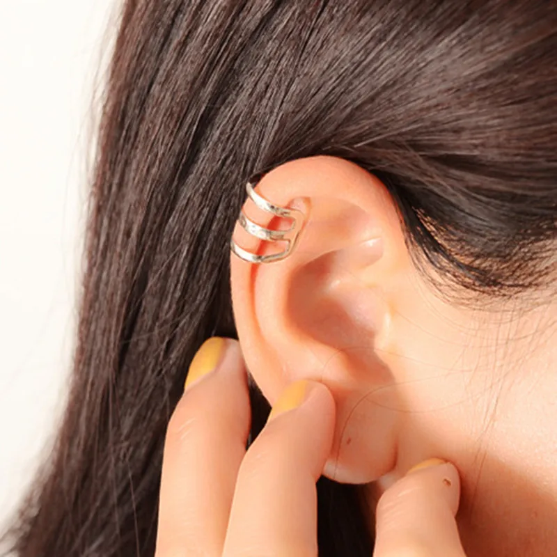ZN новые модные серьги, Ретро стиль, u-образные клипсы для женщин, клипсы, сплав кости, ногти, подарок