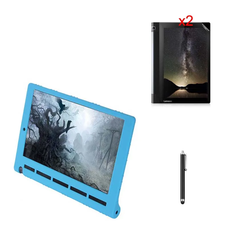 Ультратонкий силиконовый мягкий чехол Smart Shell + 2 * матовых пленки стилус для Lenovo YOGA