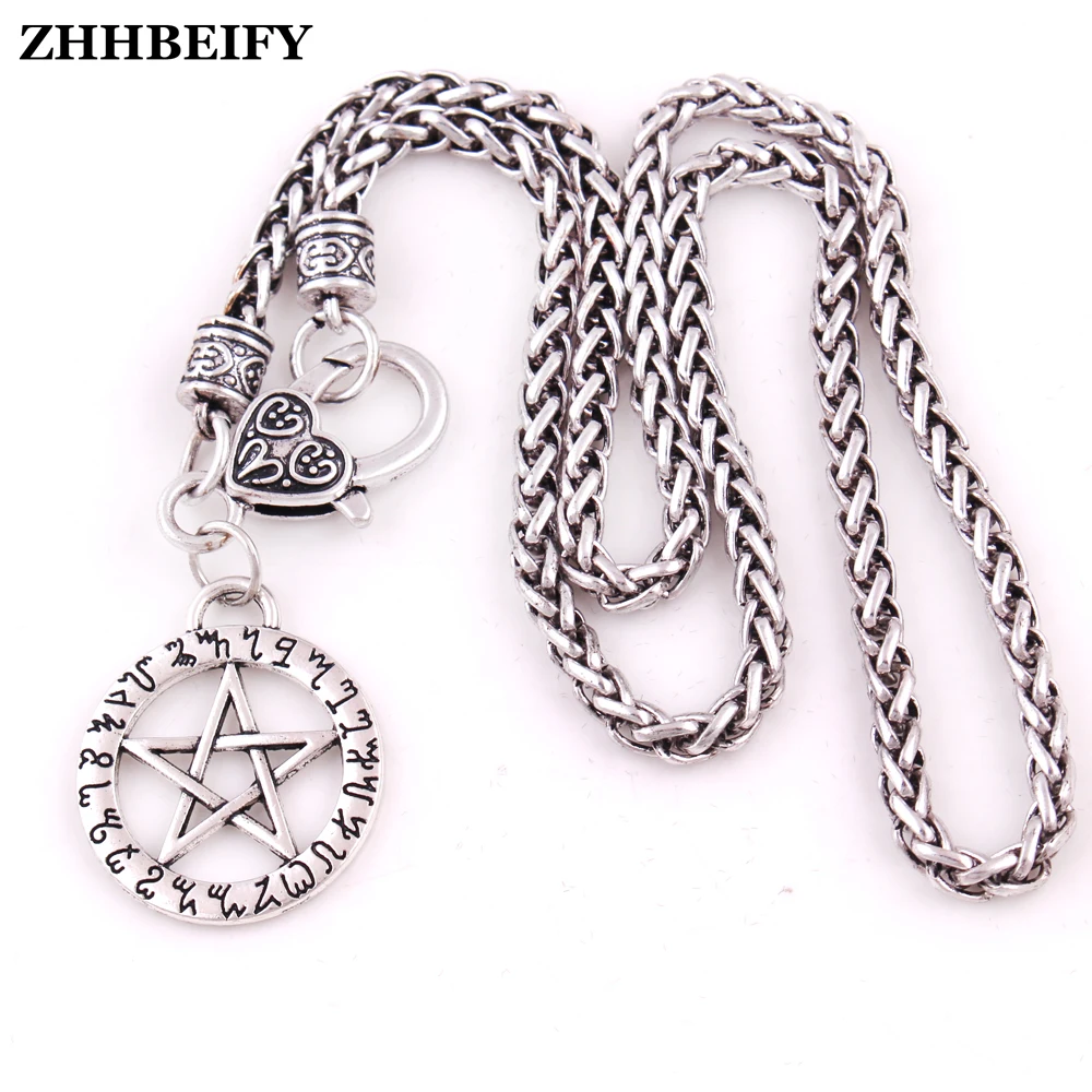 WITCH RUNE кулон Пентакль ANGELIC Theban Talisman ожерелье в виде пшеничного колоска - купить по