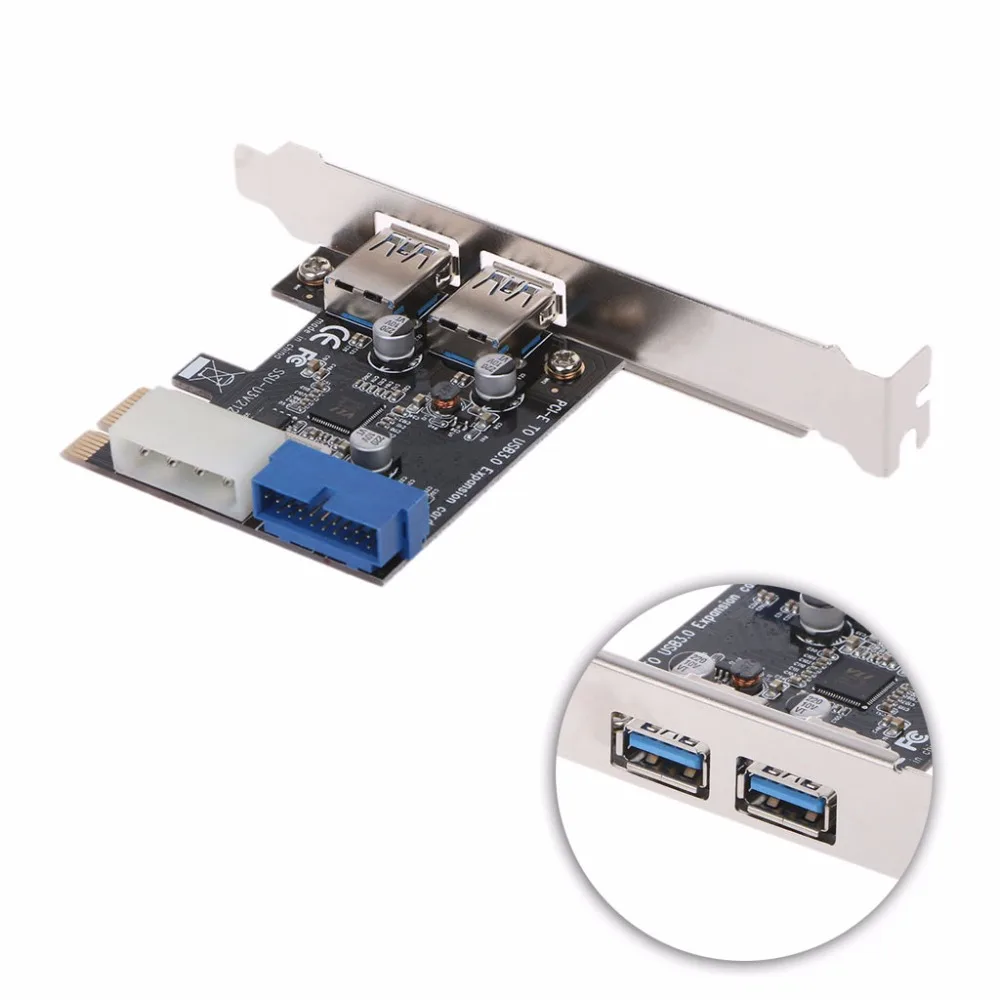 2 портами плата PCI Express USB 3,0 передняя панель с адаптером карты управления 4-Pin& 20 Pin-L059 горячий