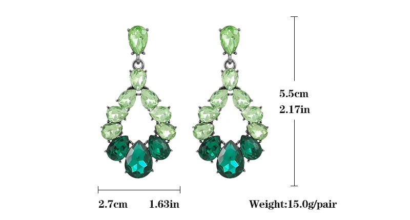 Женские серьги подвески Кристалл VEYO модные из цинкового сплава|crystal earrings