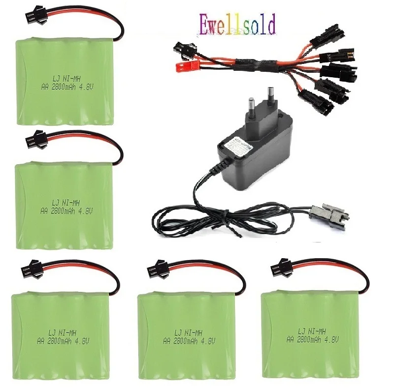 LEKYLUKY 4 8 v 2800 mah м стиль высокой емкости Ni MH rechargeble Батарея для электрических