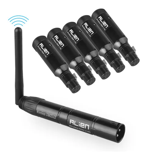 1T5R ALIEN Recharge 2,4G ISM беспроводной DMX 512 Dfi контроллер приемник XLR передатчик для дискотеки DJ вечерние панели для DMX сценический светильник - Цвет: 1T5R