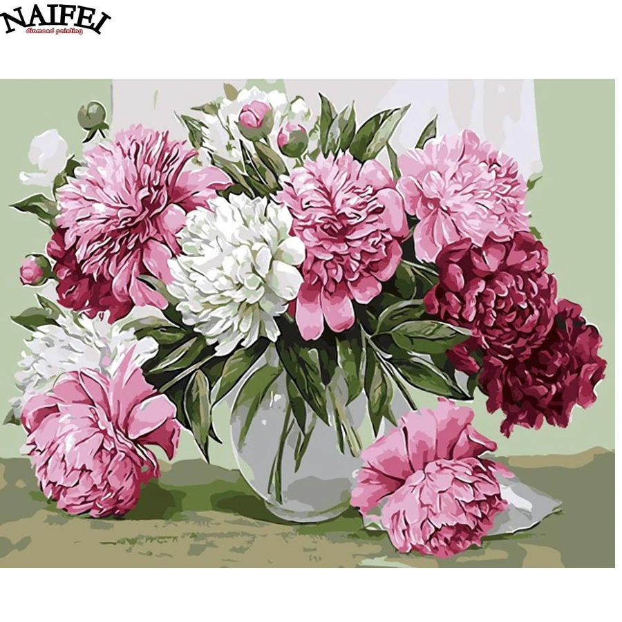 Diy 5d Diamond Painting Cross Stitch rose flower Full square Embroidery Europe Home Decoration diamond mosaic stickers | Дом и сад