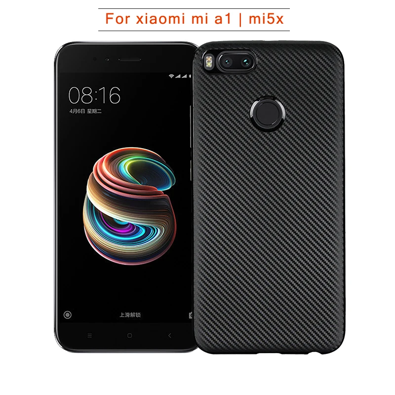 Carbon fiber silicone case for xiaomi mi a1 mia1 funda coque hoesje soft tpu cover xiomi mi5x 5x kryt tok etui carcasa kilifi |