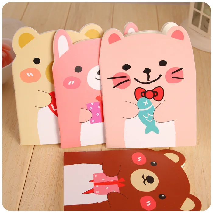 Прекрасный Корея канцелярские милый медвежонок ноутбук Kawaii мультфильм животных