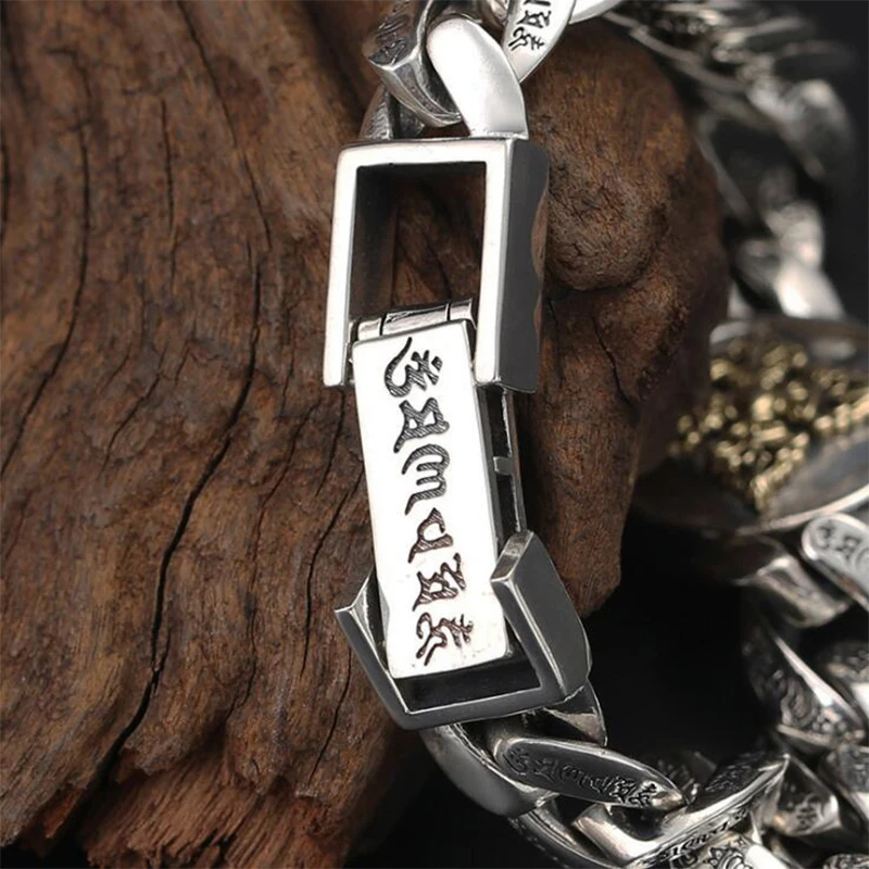 Браслет Будда Ваджра мантра зодиака сплетни вращающийся браслет 100% Серебро 925