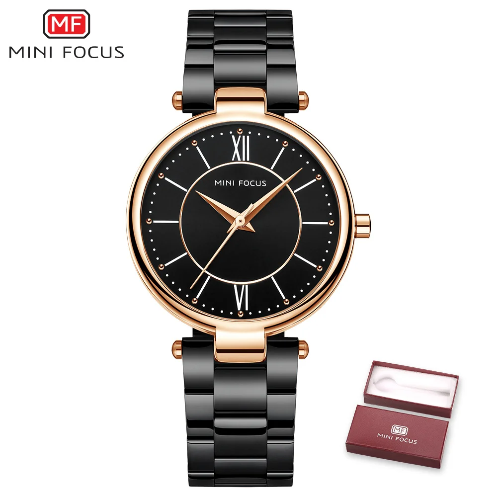 black watch Бренд minifocus Роскошные для женщин часы водостойкие модные женские часы для женские наручные часы Relogio Feminino Montre Femme - Цвет: black watch