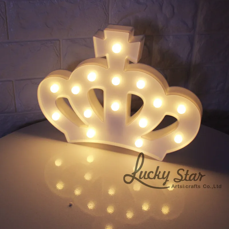 

12inch LED plastic crown Marquee Sign Indoor room Deration