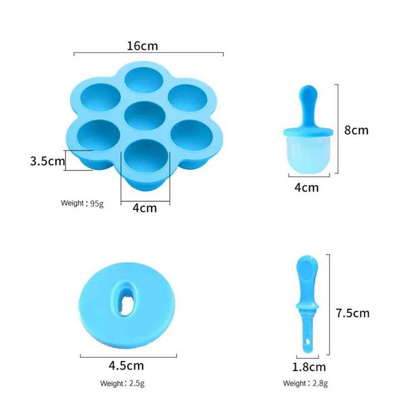 Brand New 7 Packs Ice Pop Popsicle Mold Maker Summer Ice Cream Makers Frozen Dessert Treats DIY Moulds