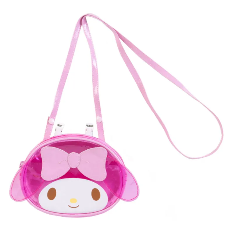 Лето My Melody Розовая прозрачная сумка в форме головы Милая мультяшная ПВХ водонепроницаемая поясная сумка для девочек мини-сумки через плечо