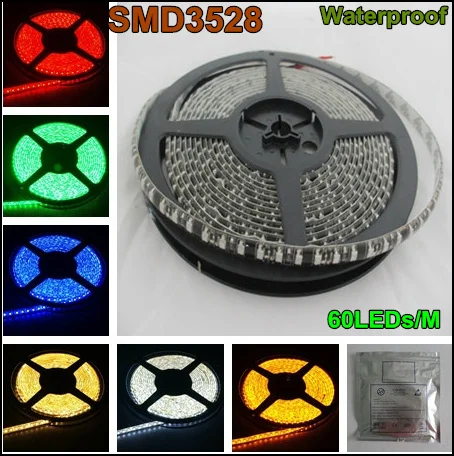 

New Hot Sale LED strip lights blcak base strips 5m 300LEDS SMD3528/5050 flexible lights 12V waterproof Decoration lamp led strip