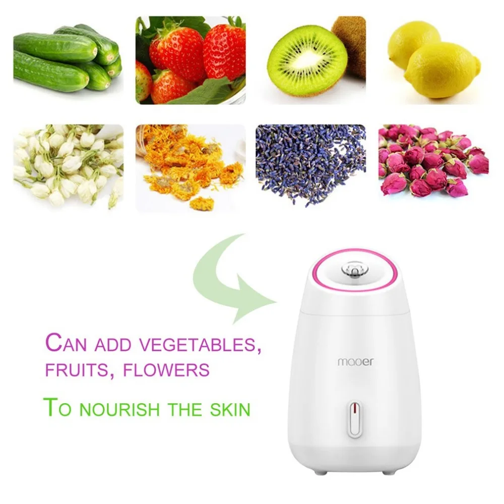 Fruit Facial Steamer Hot Mist Steam Sprayer SPA Moisturizing Face Thermal Humidifier Deep Cleansing Beauty Instrument US |