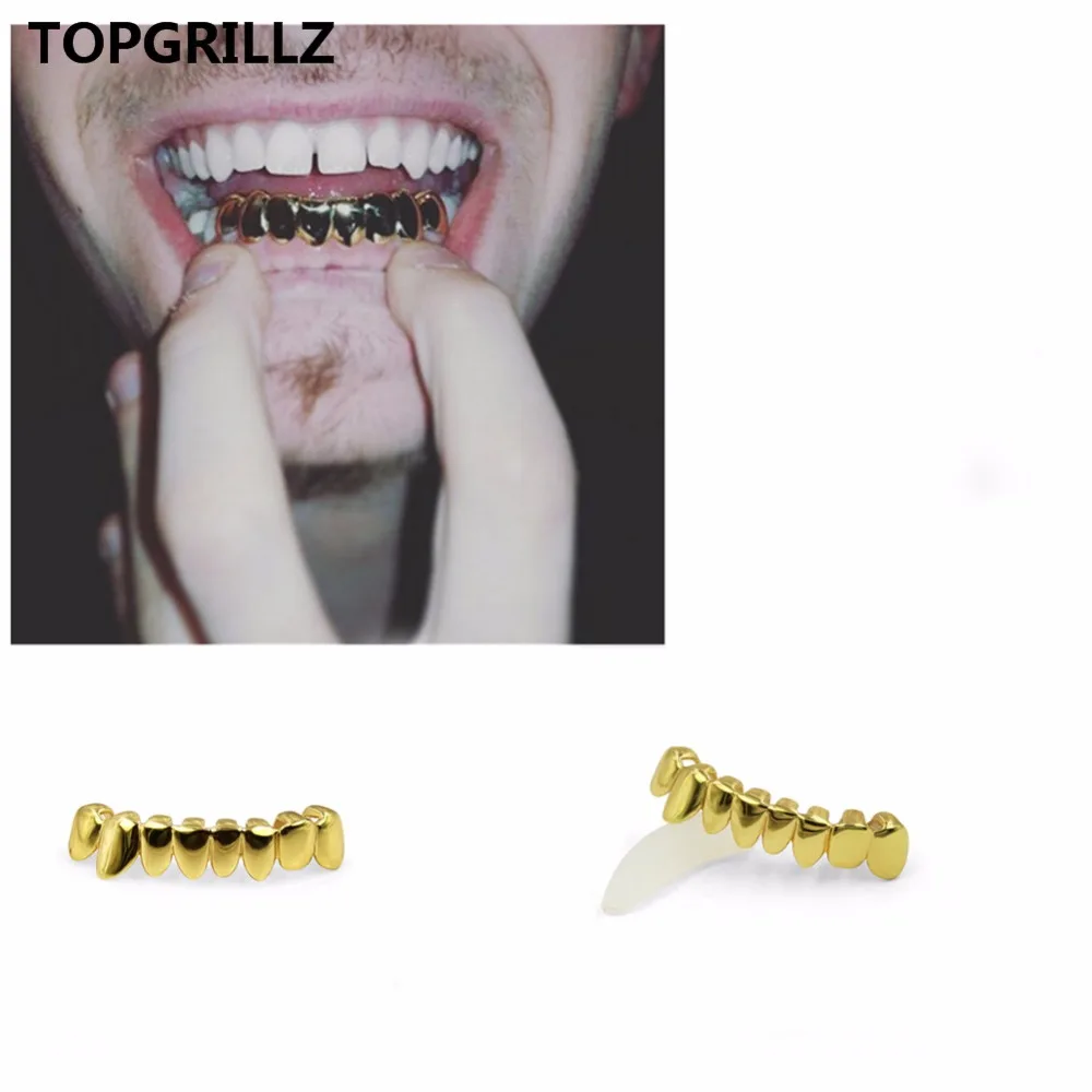 Гриль для зубов TOPGRILLZ стильный гриль с капельным покрытием желтого золота в форме