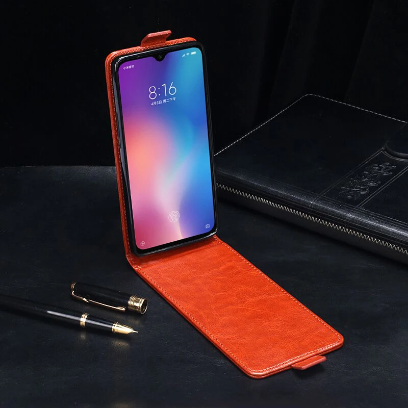 IDEWEI для Xiaomi Mi 9 SE чехол Роскошный кожаный флип защитный телефона задняя