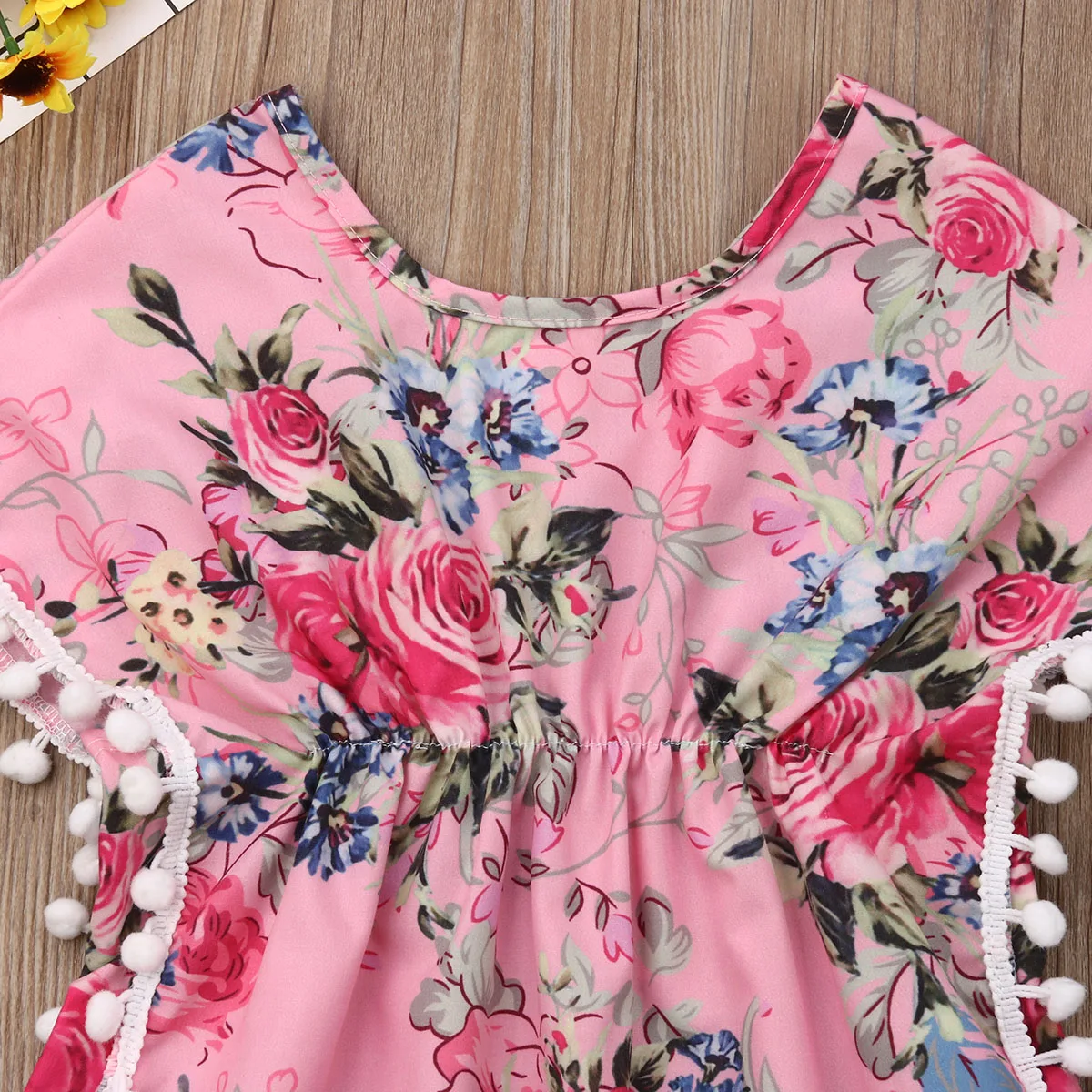 Платье с цветочным принтом для девочек летняя одежда маленьких повседневное