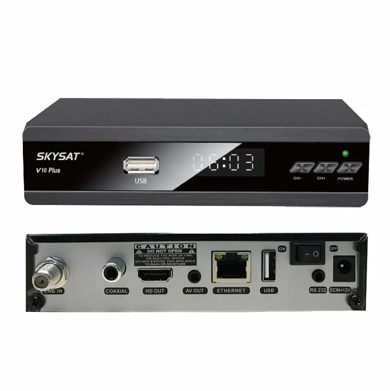 Спутниковый ресивер SKYSAT V10 Plus Поддержка IPTV m3u dvb CCCamd Cline Newcamd Youtube Autoroll Powervu Biss WiFi 3g телеприставка
