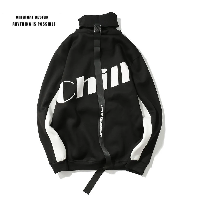 Водолазка полосатая с принтом рукавом мужские толстовки лента страсть свитшот