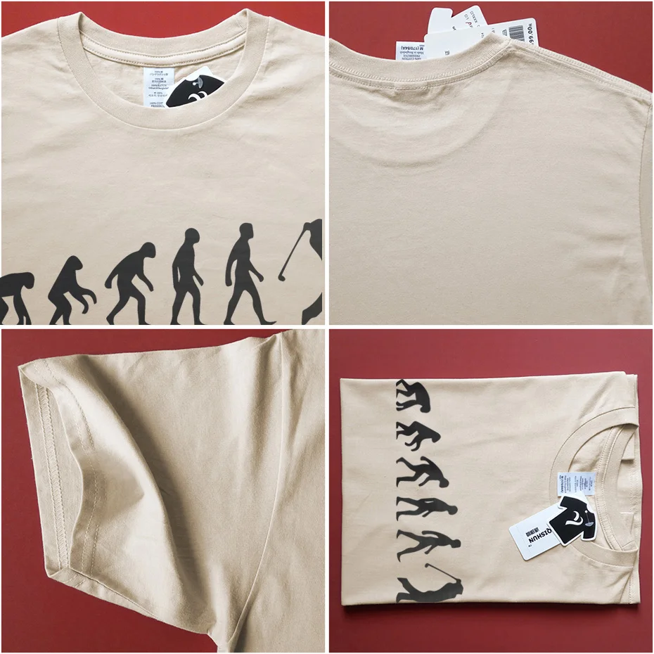 Мужская футболка с надписью Evolution Golfs 16 цветов Модная креативная забавная