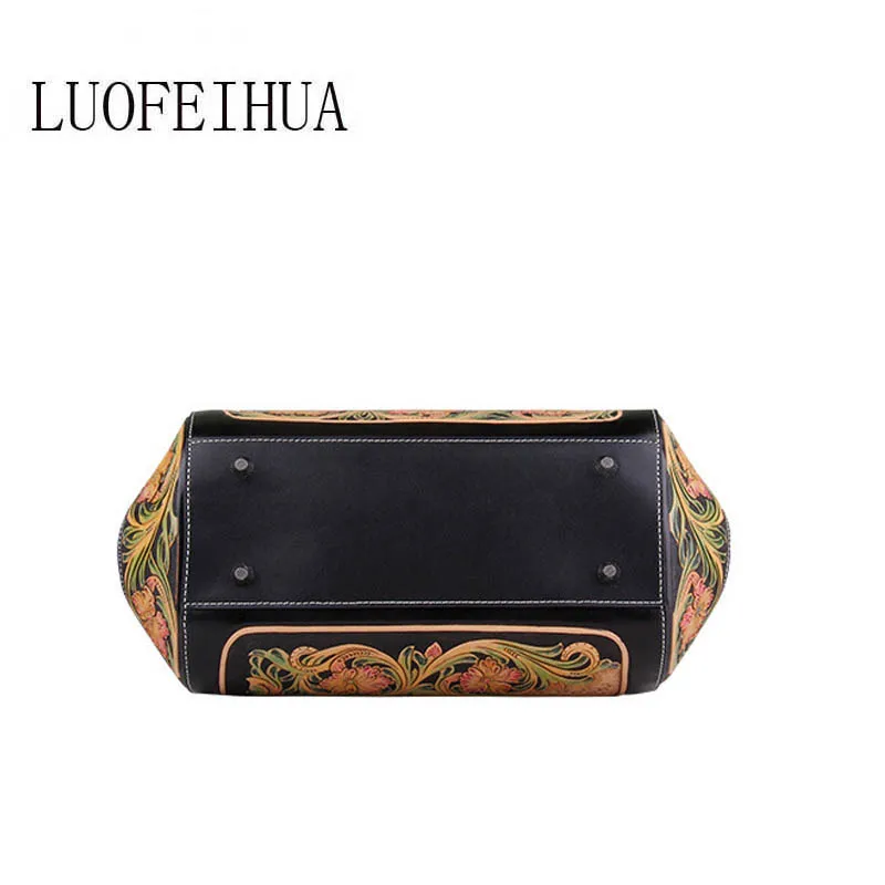 LUOFEIHUA 2019 Новая высококачественная кожаная тисненая сумка через плечо с