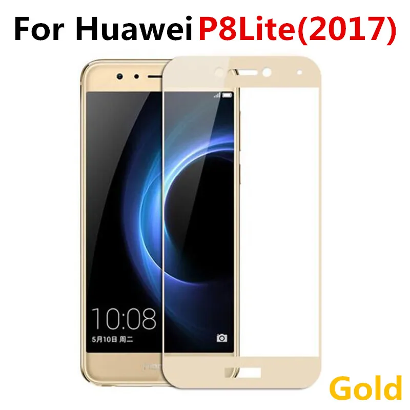 Gold For P8Lite2017 Закаленное стекло для huawei Ascend P8 P8 Lite P8 Max P8lite P8mini mini P8Max Защитная пленка для экрана - Цвет: Gold For P8Lite2017