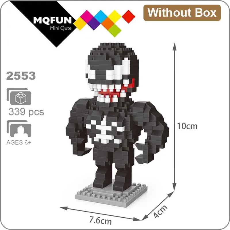2553 Without Box Wisehawk мини-блок супер герой Экшн фигурки Marvel Мститель Человек-паук Черная пантера Веном мини Строительный Блок игрушка для детей - Цвет: 2553 Without Box
