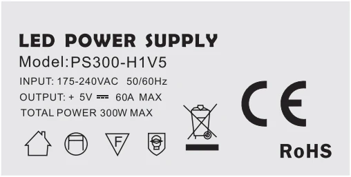 Sanpu smps 300 Вт dc 5 В светодио дный Питание 60a постоянной Напряжение переключения драйвера 220 В 230 В ac dc трансформатор для освещения для Дисплей