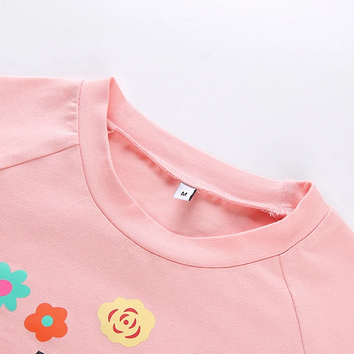 Женская Повседневная футболка с цветочным принтом летняя Базовая коротким