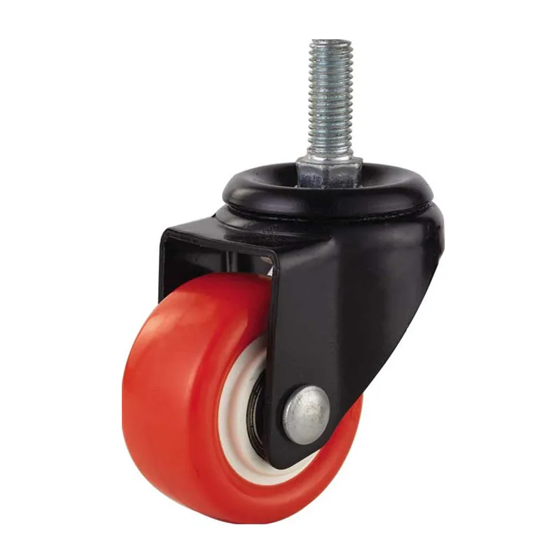

4 pcs zhuomiao 4PCS orange Office Chair Swivel Rubber Casters Industrial Universal Brake Wheels