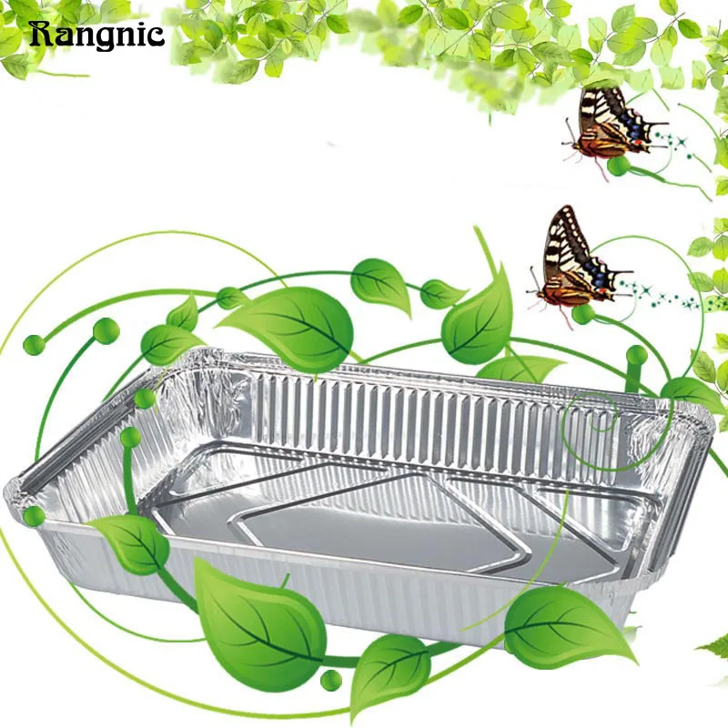 Rangnic барбекю кастрюлю гриль жести Фольга лоток еды жестяной коробке одноразовые