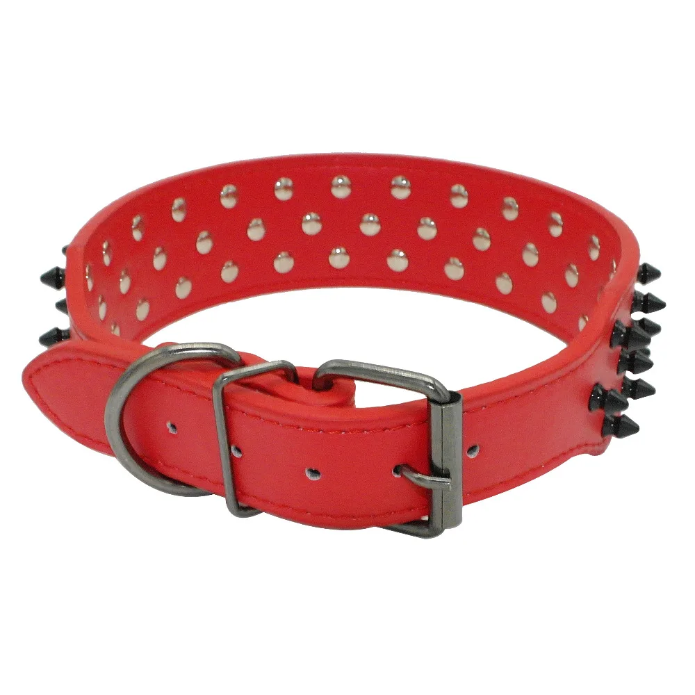 2 дюймовые широкие шипованные ошейники для собак среднего и большого размера
