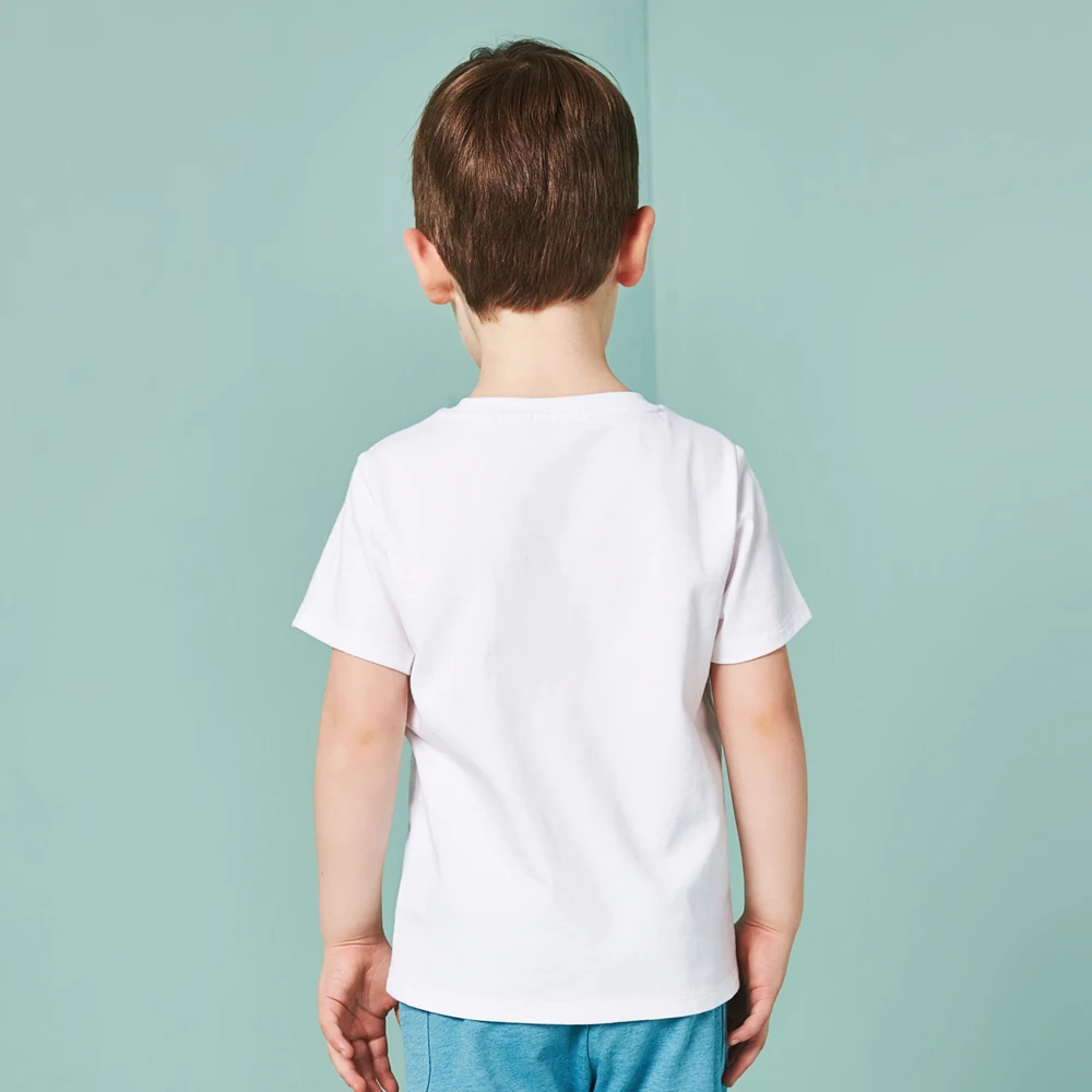 Balabala/Летняя футболка для маленьких мальчиков хлопковая рубашка детская одежда