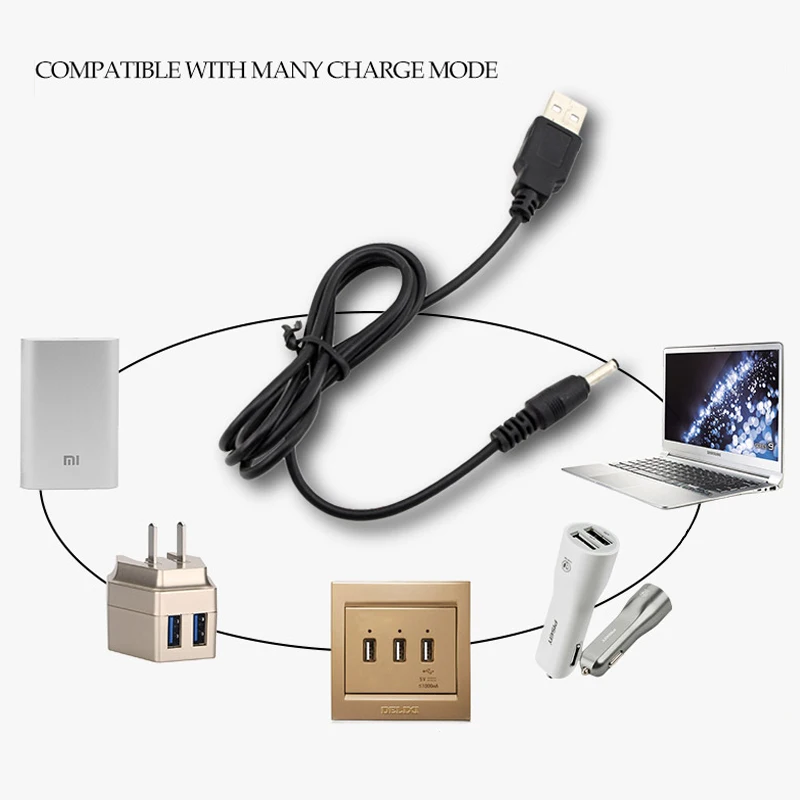 Зарядное устройство с микро USB кабелем 5 в постоянного тока 3 мм адаптер для 18650