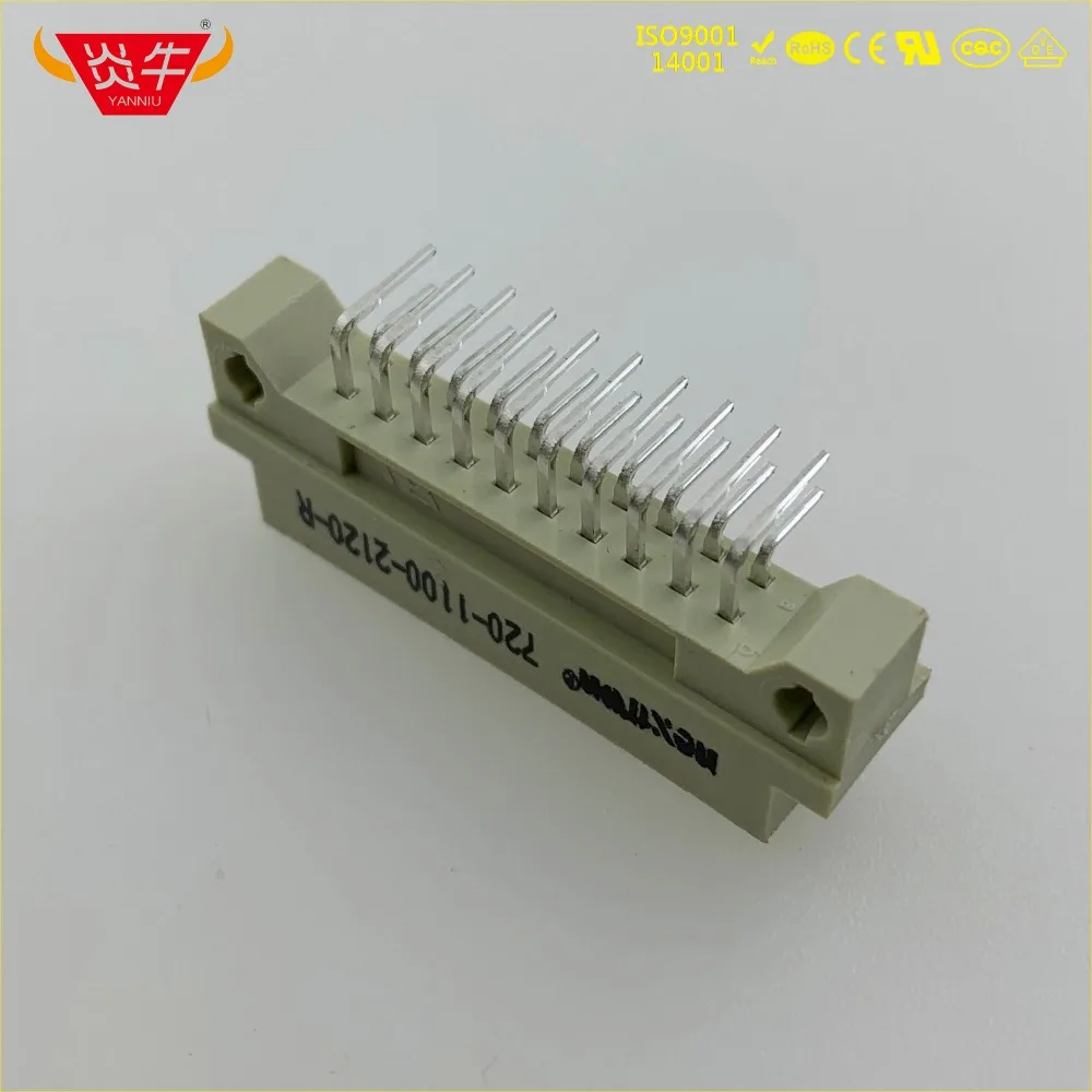 50 шт. 220 DIN41612 DIN разъем 710 1100 2120 R 2*10P 20PIN мужской правый Угловые булавки Европейский