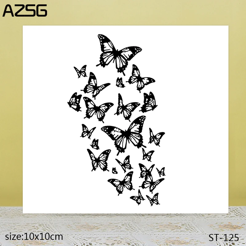 

AZSG Beautiful Butterfly Clear Stamps/Seals For DIY Scrapbooking/Card Making/Album Decorative Silicone Stamp Crafts