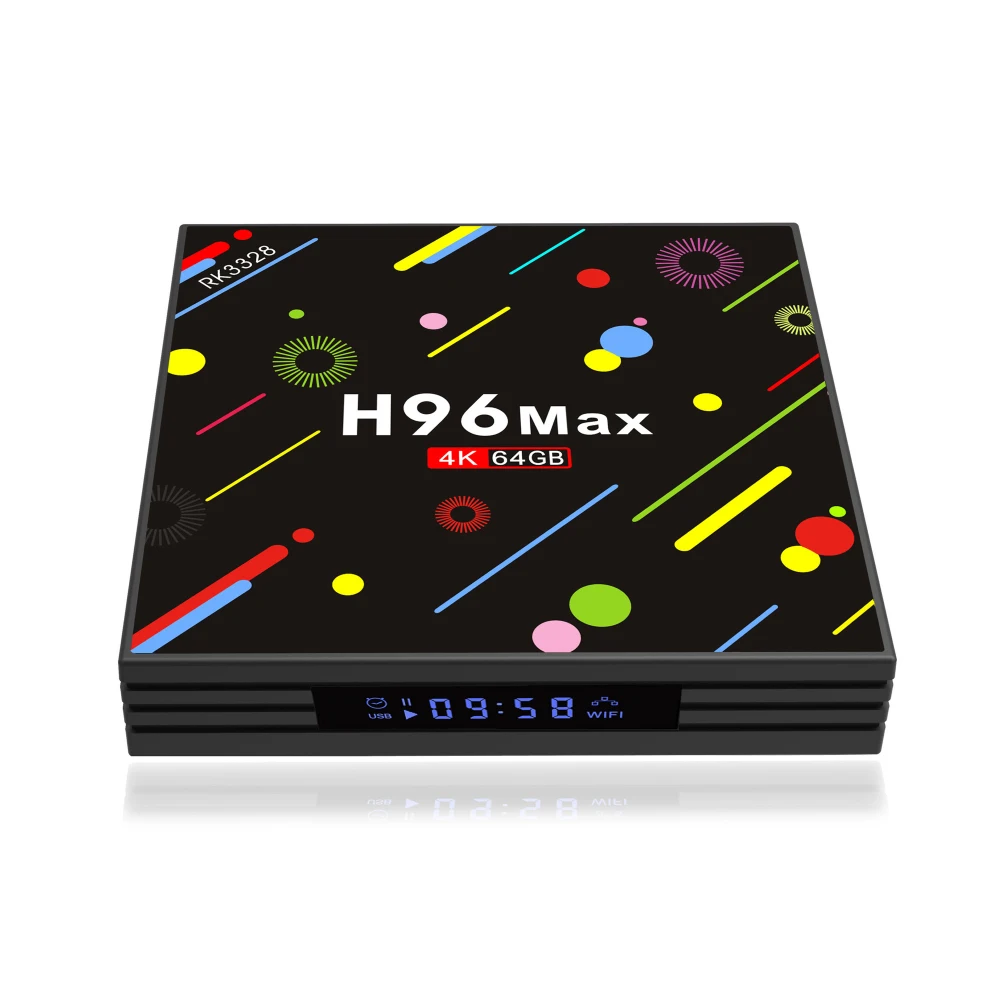 H96 Max H2C 4 Гб 64 ТВ коробка LED дисплей RK3328 четырехъядерный Поддержка 2 4G/5G двойной Wifi 100