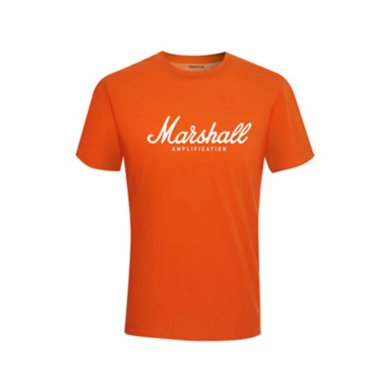 Marshall короткий рукав Футболка для мужчин Забавный звук группа футболка хлопок