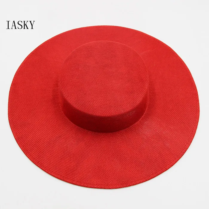 Red Разноцветные 5 шт. без каблука Чародей Sinamay шляпа базы 33 см DIY женские Коктейльные Вечерние DIY свадебные аксессуары для волос - Цвет: Red