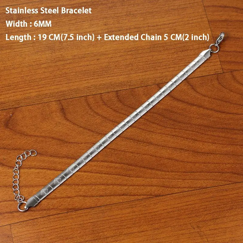 Bracelet Silver 6MM Новая мода, колье из нержавеющей стали, массивное ожерелье, серебряное/золотое ожерелье, Женская цепочка в виде змеи, свадебные украшения - Окраска металла: Bracelet Silver 6MM