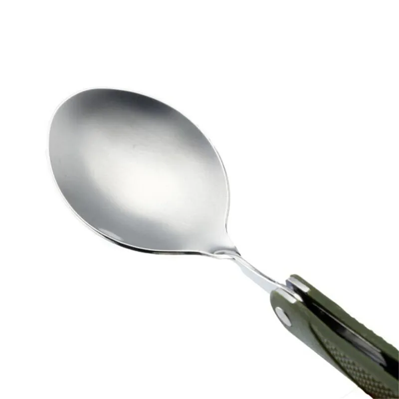 

3PCS/set Folding Stainless Steel Cutlery Dinnerware Sets Portable Outdoor Tableware Set Camp Picnic Flatware Drop Ship Hot