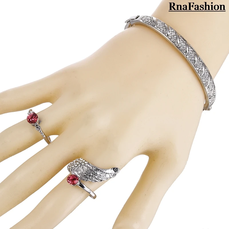 RNAFASHION ювелирные изделия Австрия Кристалл Ювелирные наборы Серги браслет